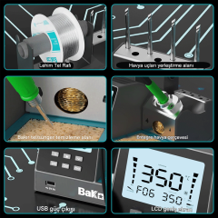 Bakon BK602 Pro Intelligent 2 in 1 Havya İstasyonu