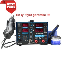Sunline 853D 2A Güç Kaynaklı Havya ve Lehim Söküm İstasyonu